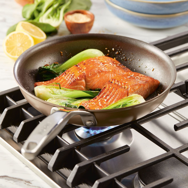 10" Bronze Aluminum Nonstick Fry Pan with Stainless Steel Handle