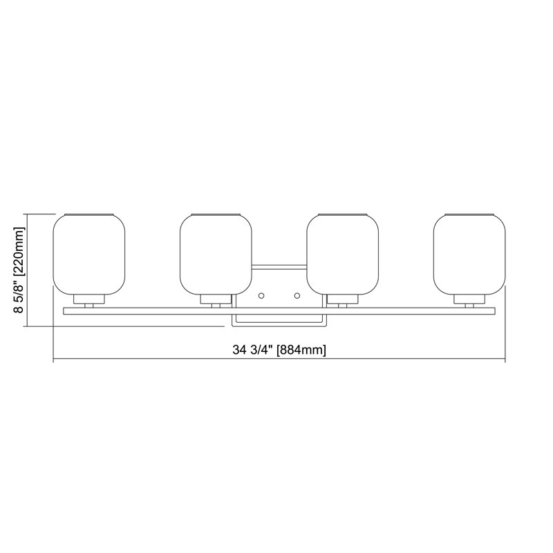 Satin Nickel 4-Light Wall Sconce with Clear Glass