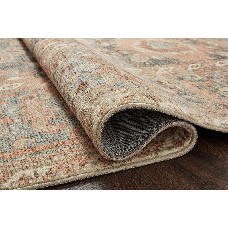 Gray Rectangular Synthetic Oriental Runner Rug 2'-6" x 11'-6"