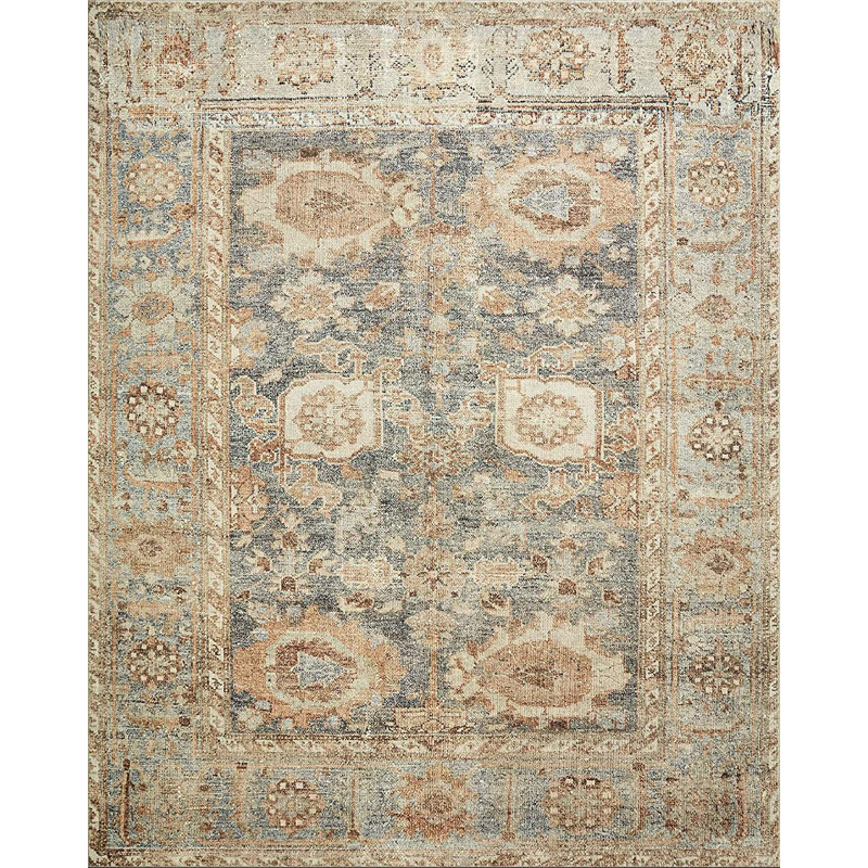 Gray Rectangular Synthetic Oriental Runner Rug 2'-6" x 11'-6"