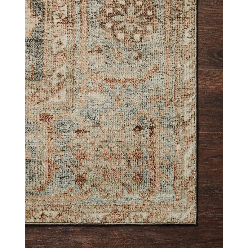 Gray Rectangular Synthetic Oriental Runner Rug 2'-6" x 11'-6"