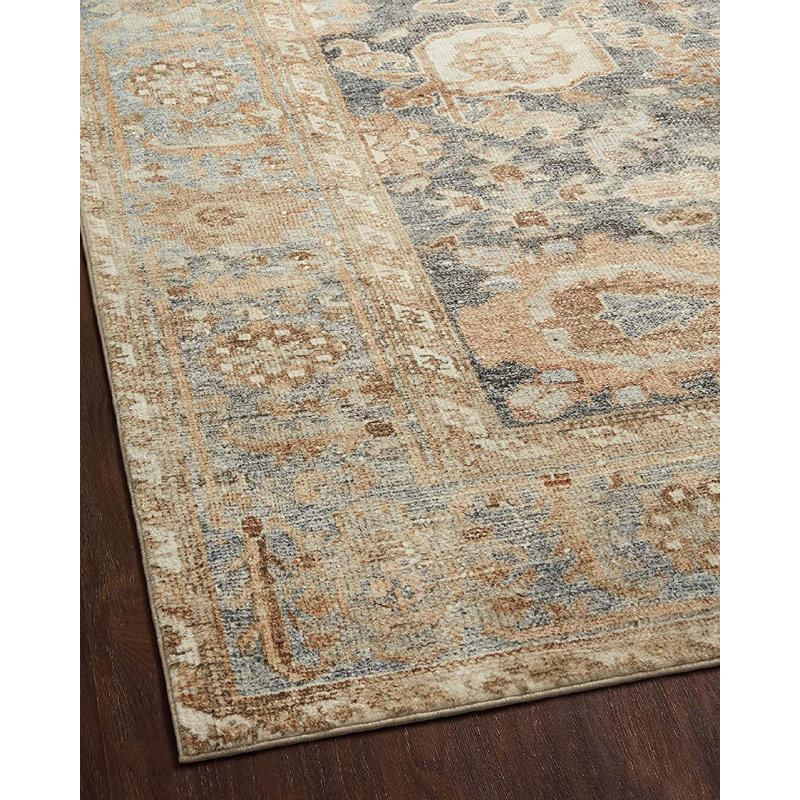Gray Rectangular Synthetic Oriental Runner Rug 2'-6" x 11'-6"
