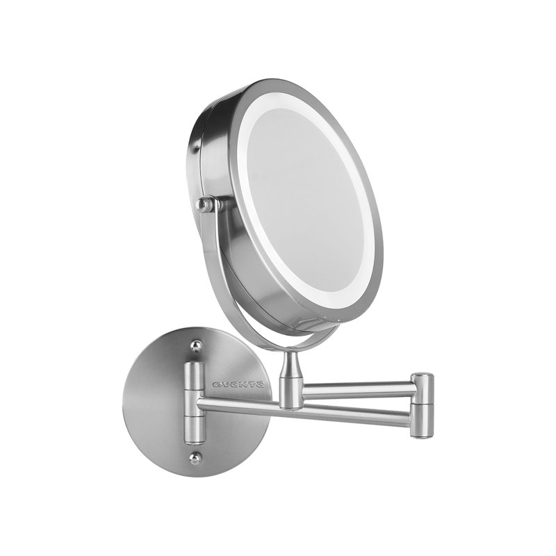 Nickel Brushed 11.6" Wall Mounted LED Magnifying Mirror