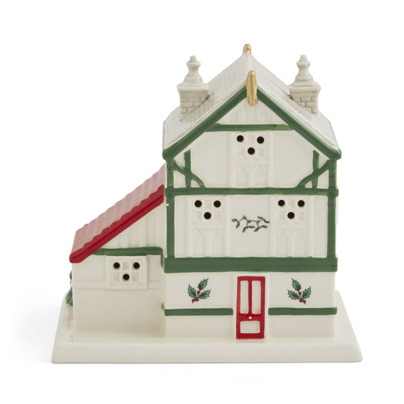 Spode Christmas Tree LED Lighted Ceramic Public House