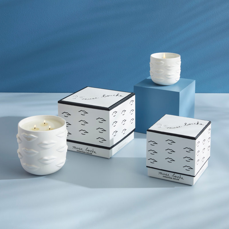 Warm Citrus Scented Soy Candle in White Gala Vessel