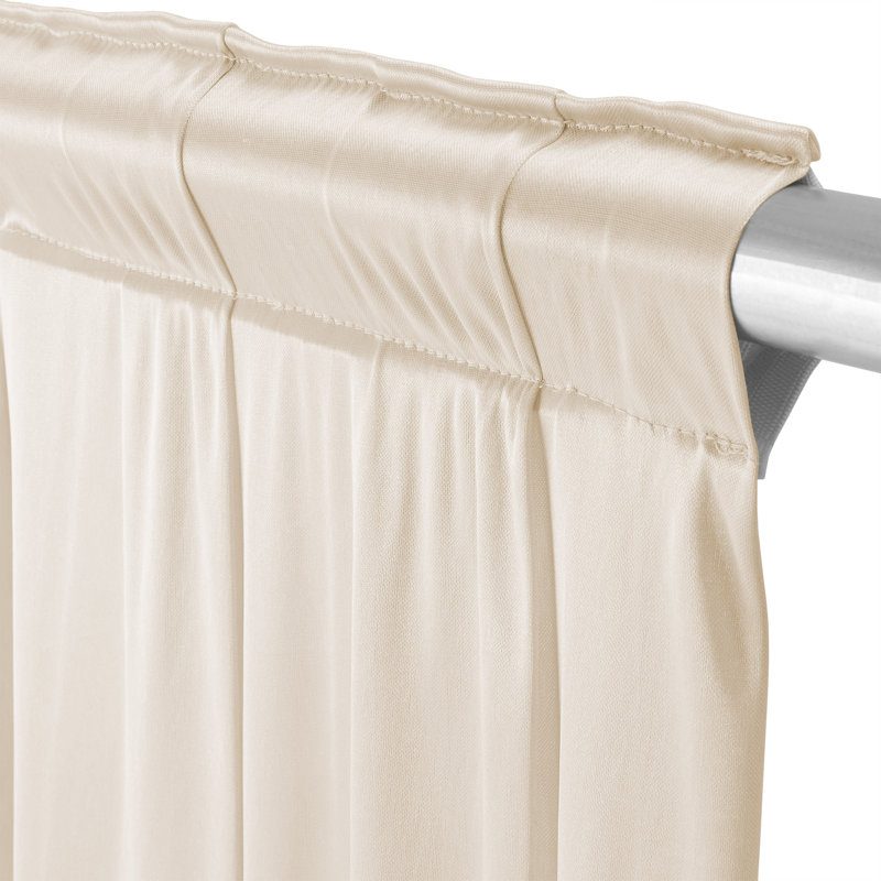 Ivory Satin Photography Backdrop Curtains, Set of 2
