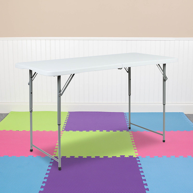 Adjustable Granite White Bi-Fold Portable Craft Table