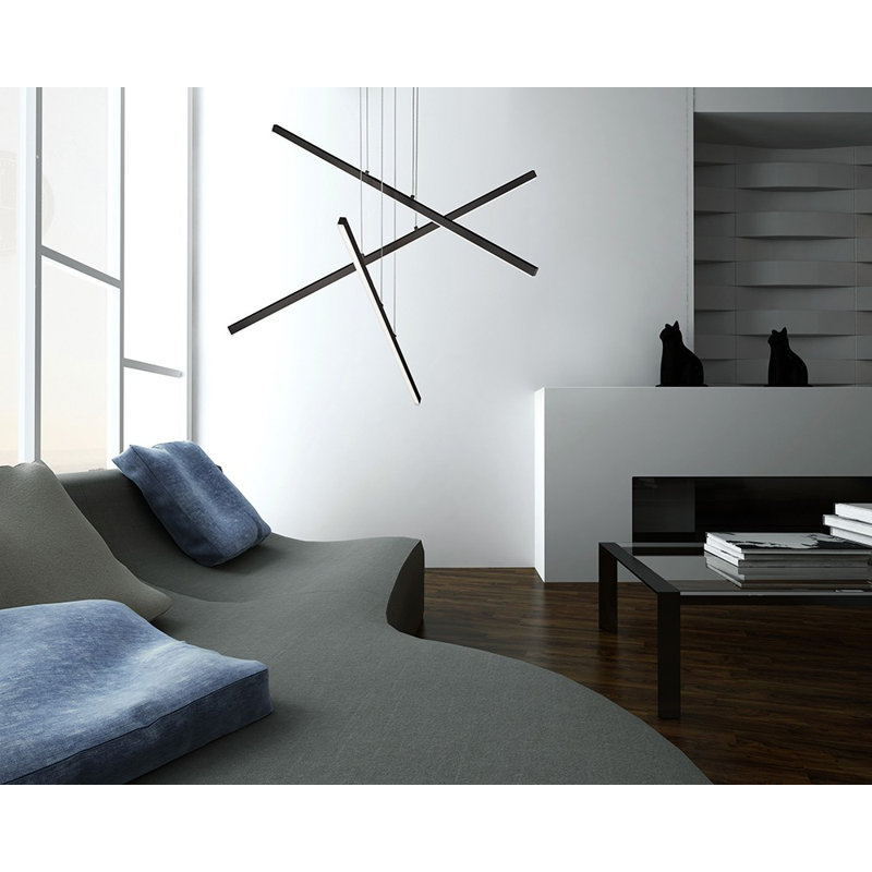 Vega Black Matte LED Kitchen Island Pendant Light