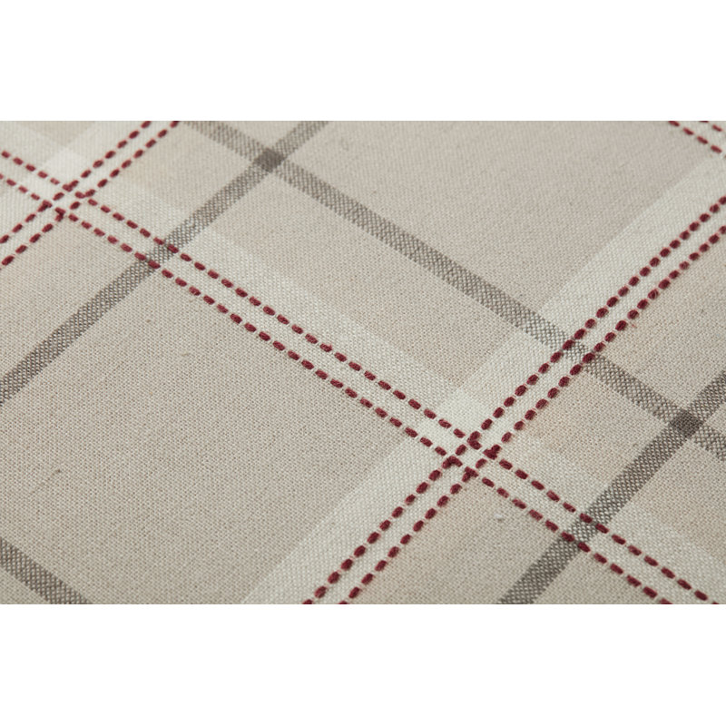 Teddy Beige and Gray Plaid 18'' x 18'' Pillow Cover