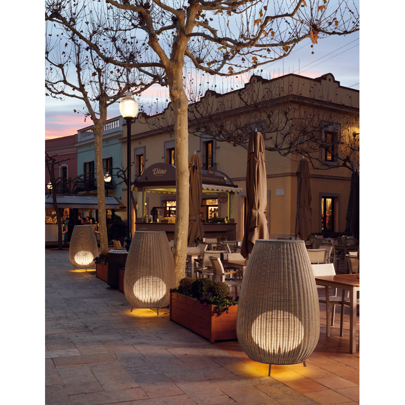Amphora 48.43" Light Beige LED Outdoor Floor Lamp
