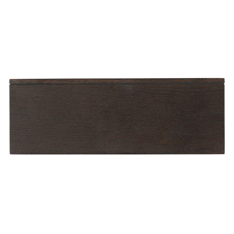 Reid Transitional Satin Espresso Solid Wood Wall Clock with Metal Pendulum
