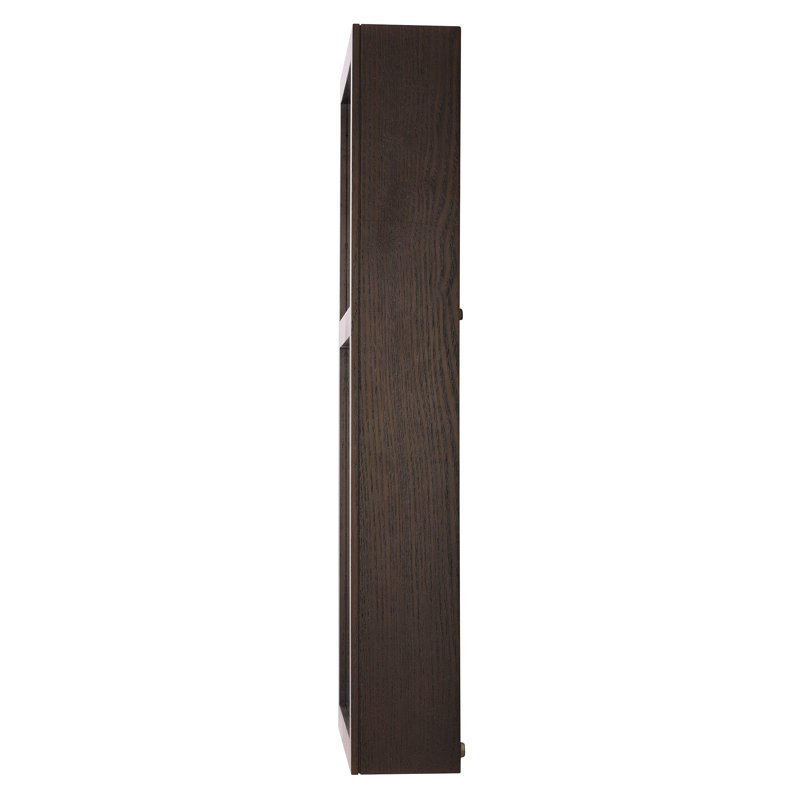 Reid Transitional Satin Espresso Solid Wood Wall Clock with Metal Pendulum