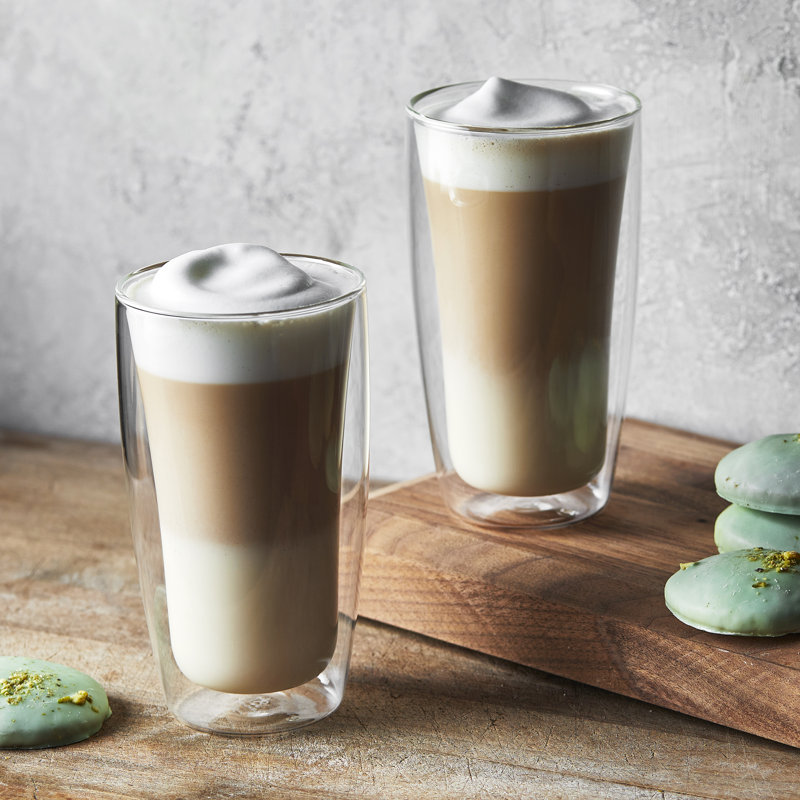 Henckels Double-Wall Clear Glass 11.8oz Latte Mug Set