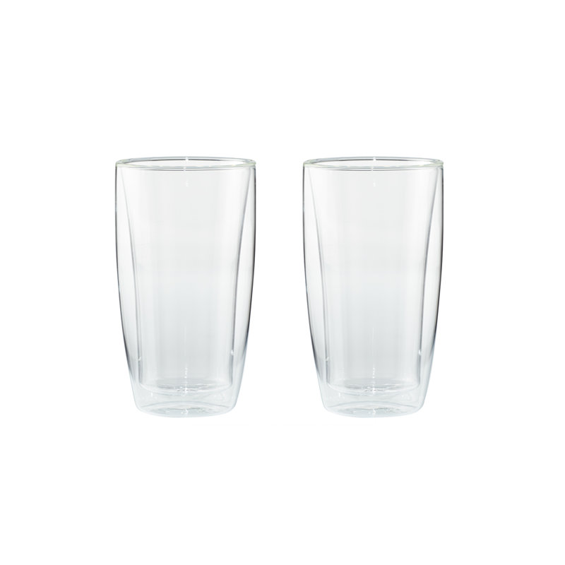 Henckels Double-Wall Clear Glass 11.8oz Latte Mug Set