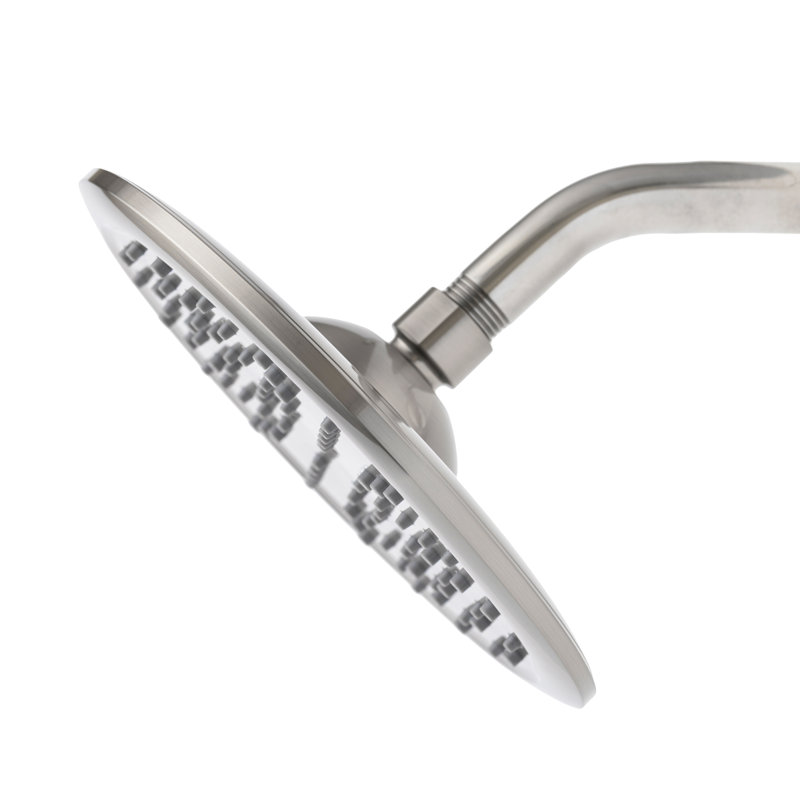 Brushed Nickel 8-Inch Round Rain Shower Head
