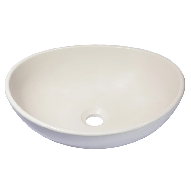 Eden White Ceramic Oval Bathroom Sink