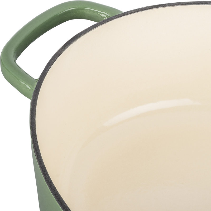 Saggio Green Enameled Cast Iron 5-qt Oval Dutch Oven