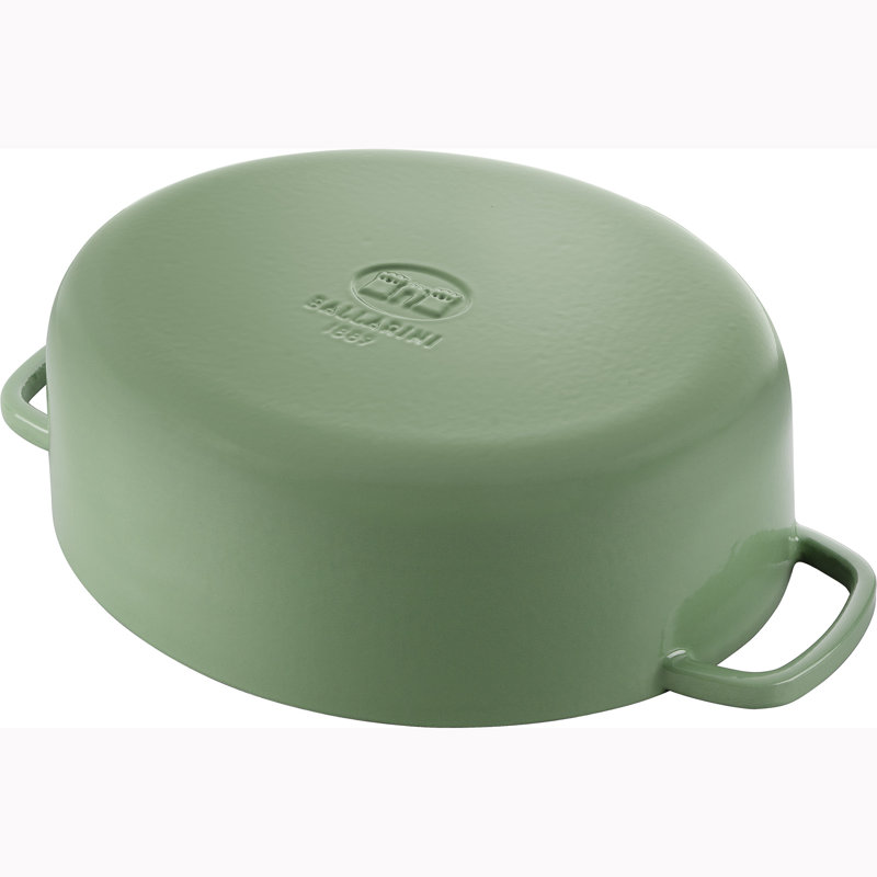 Saggio Green Enameled Cast Iron 5-qt Oval Dutch Oven