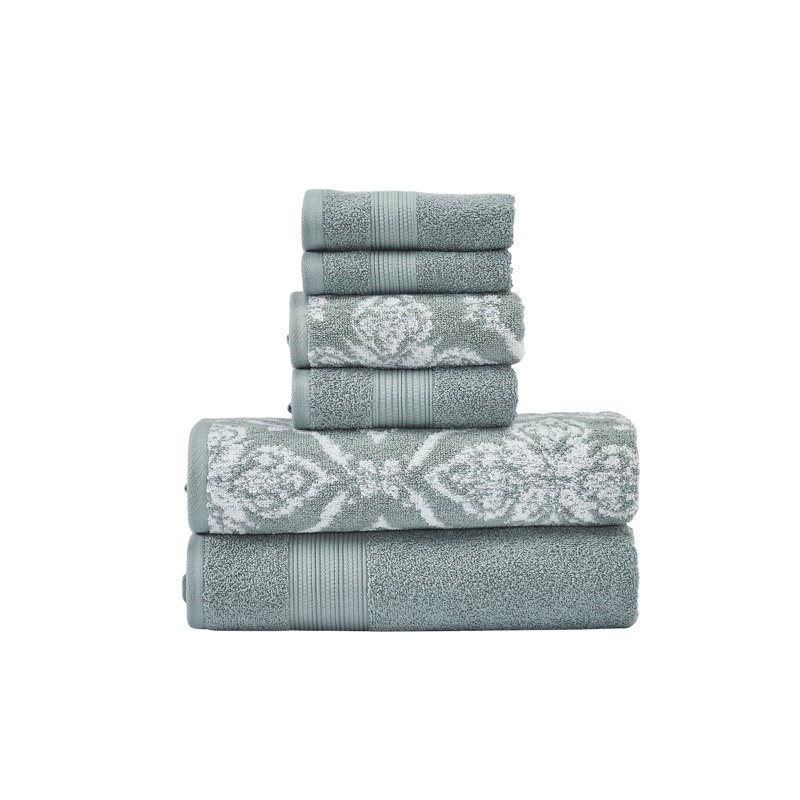 Amaris Ivy 6-Piece Cotton Jacquard Towel Set