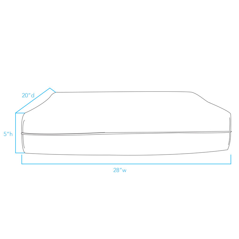 Small Blue Striped Orthopedic Outdoor Elevated Pet Bed