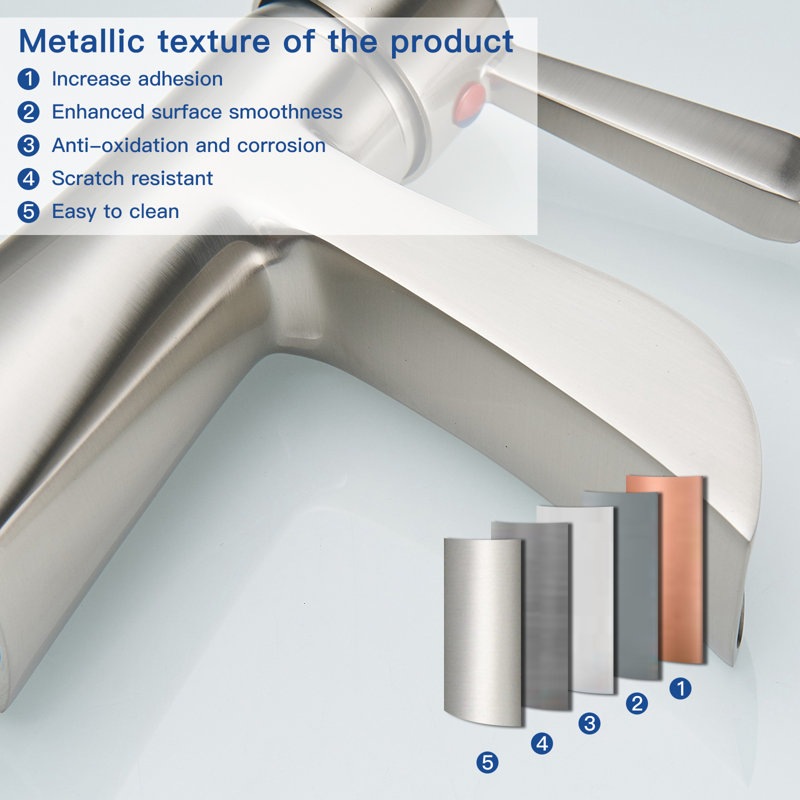 Elegant Brushed Nickel Waterfall Single-Handle Bathroom Faucet