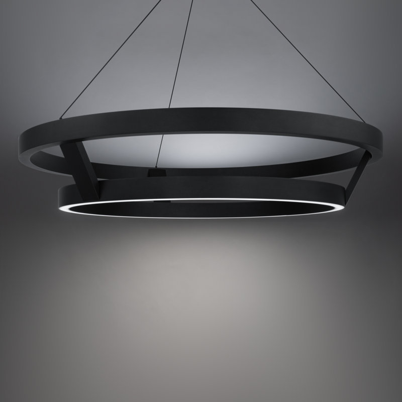 Imperial Black Crystal LED Chandelier with Silicon Diffuser