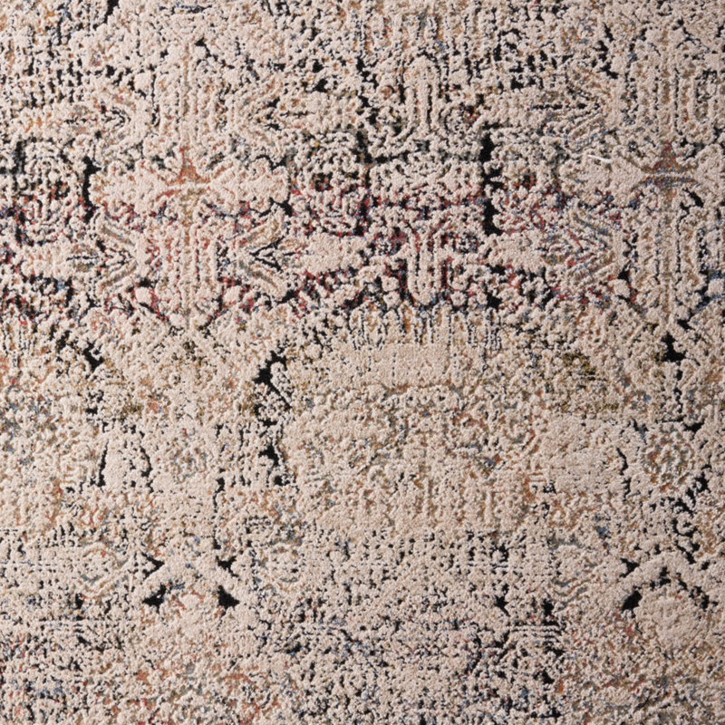 Ivory Synthetic Hand-knotted Square Easy Care Rug
