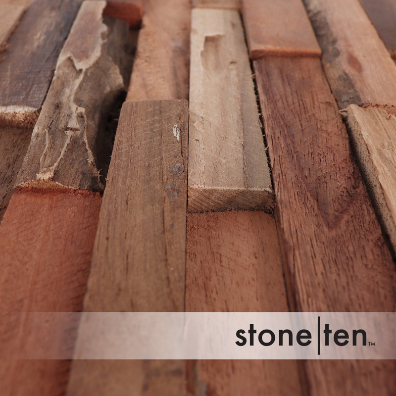 Reclaimed Teak 3D Wall Panels (24-pack)