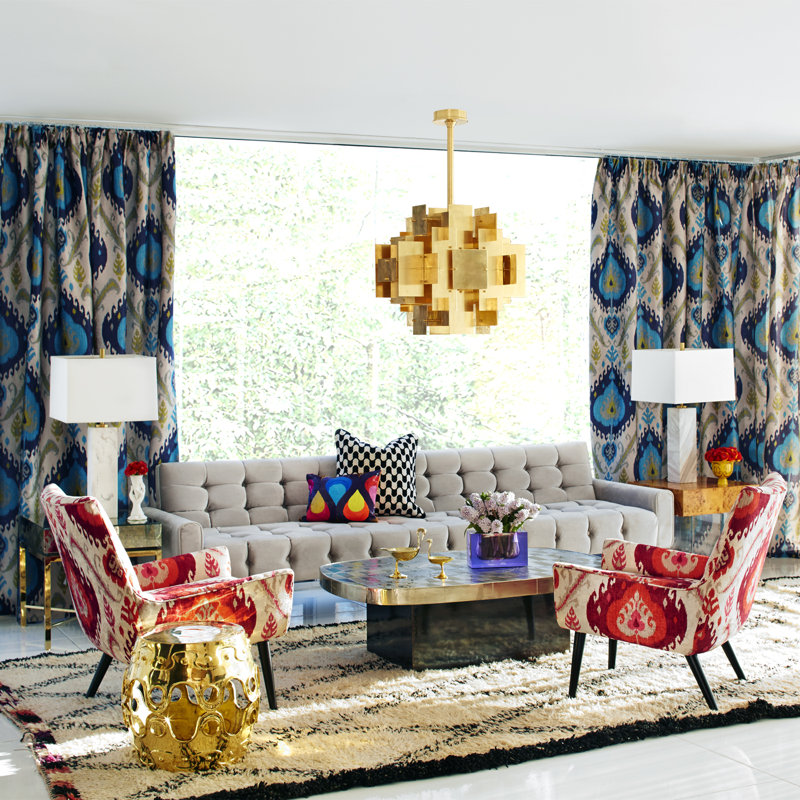 Gold Hand-Polished Metal Sculptural Round End Table