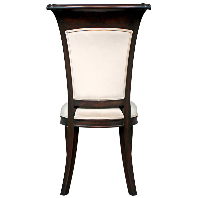 Pearl Velvet Upholstered Mahogany Side Chair Set