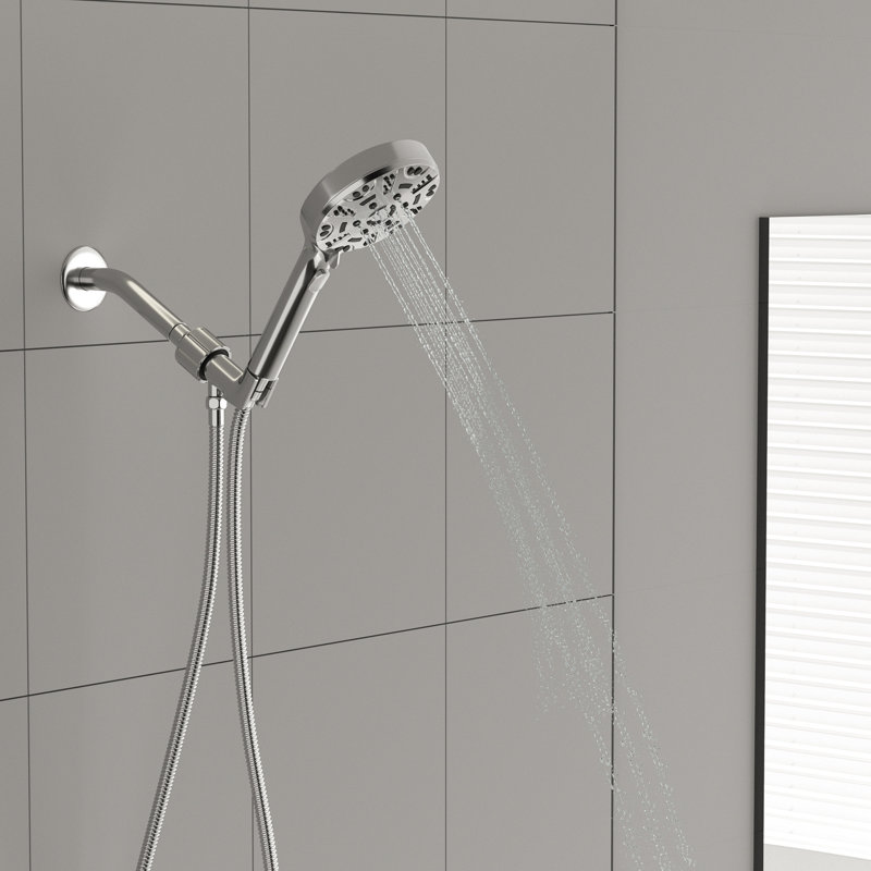 Chrome 8-Spray Wall Mounted Handheld Shower Head