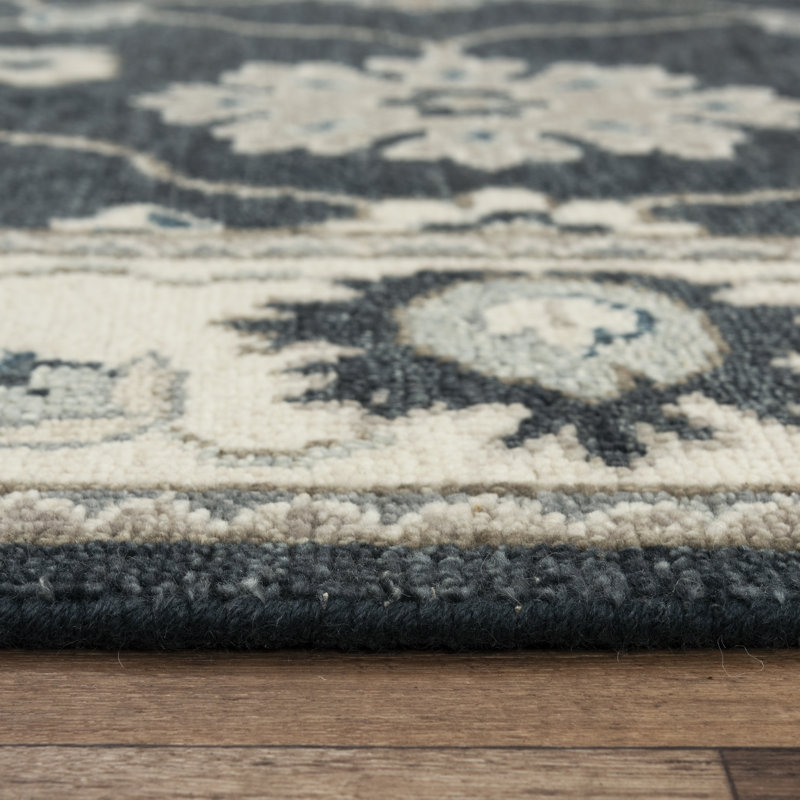 Ivory 8' x 10' Hand-Tufted Wool and Synthetic Rug