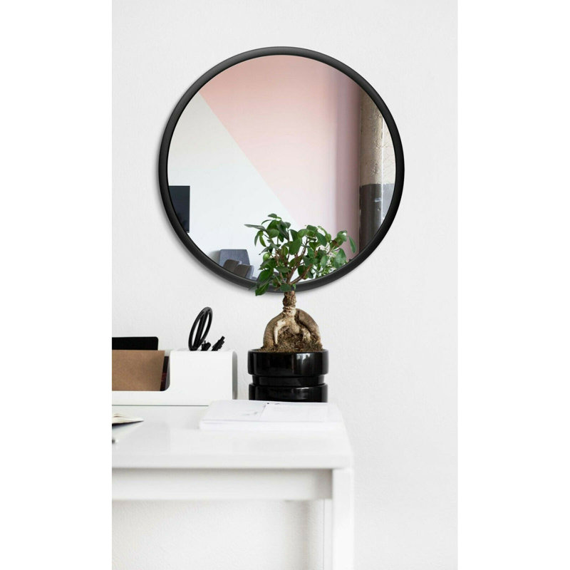 Elegant 22" Silver Round Bathroom Wall Mirror