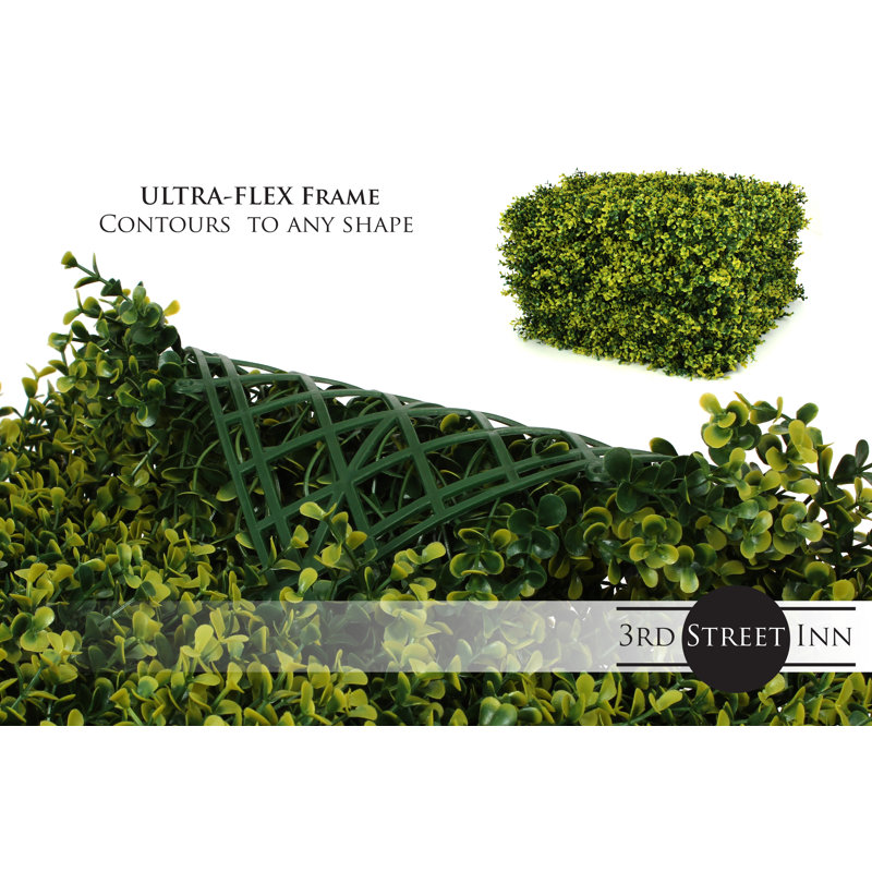 20'' Green Artificial Boxwood Hedge Panel