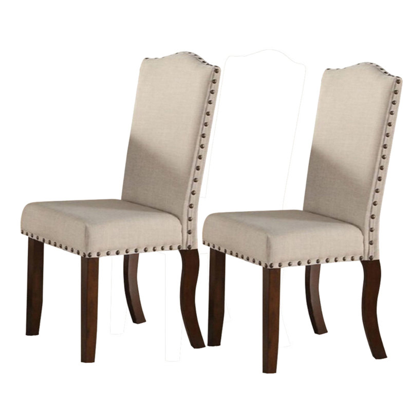 Anajae High Brown Faux Leather Upholstered Side Chair