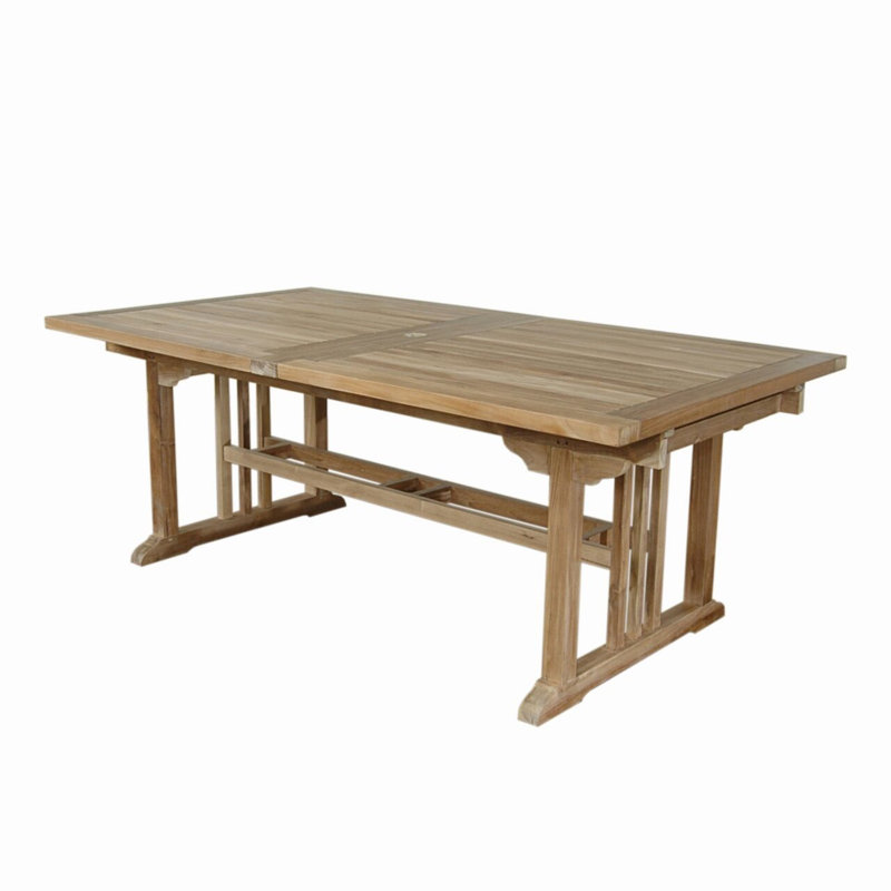 Sahara 126" Rectangular Teak Outdoor Extension Table