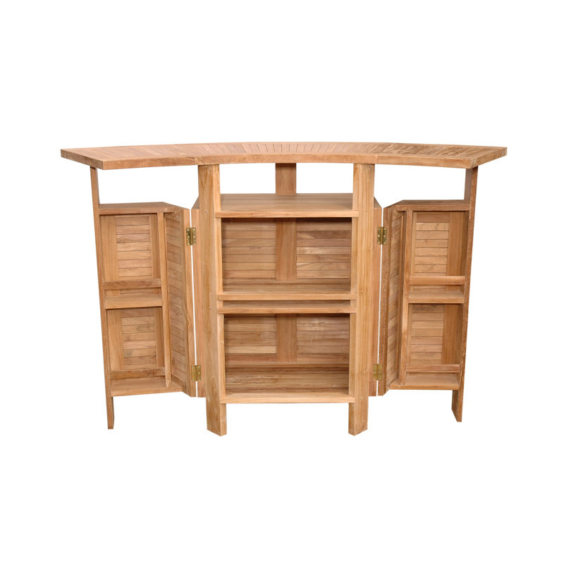 Altavista Teak Folding Patio Bar Table