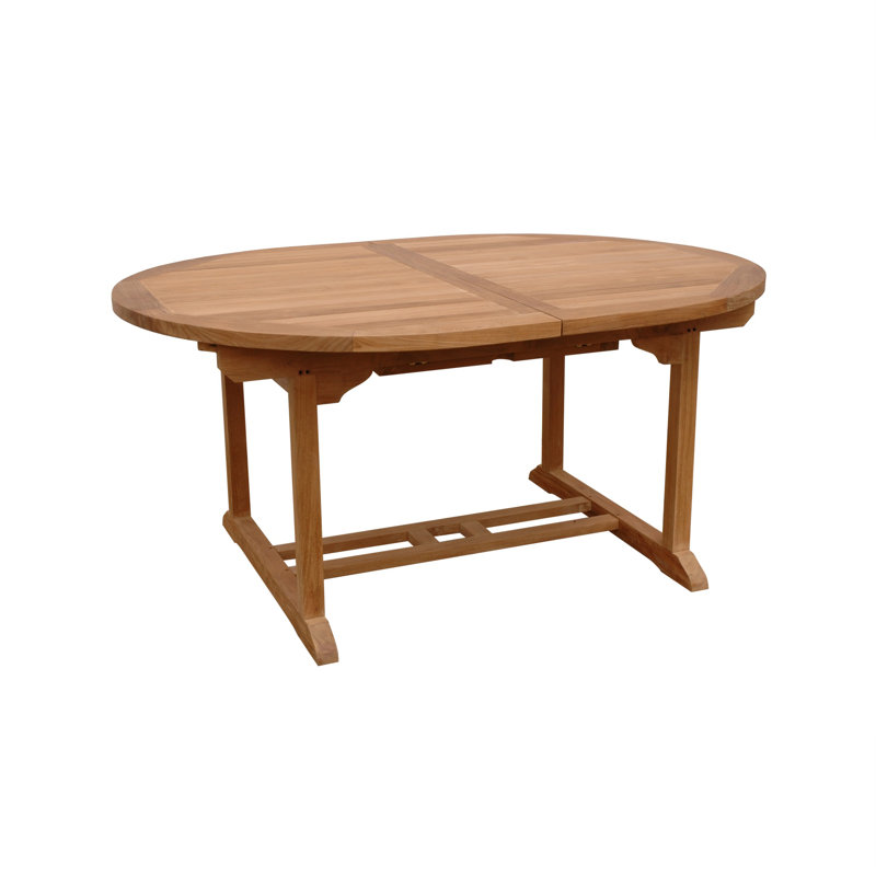 Bahama 87'' Oval Teak Outdoor Extension Dining Table