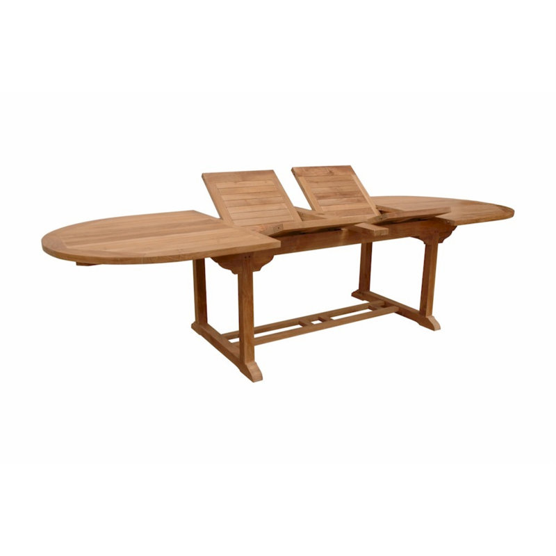 Bahama 84'' Oval Teak Outdoor Extension Dining Table