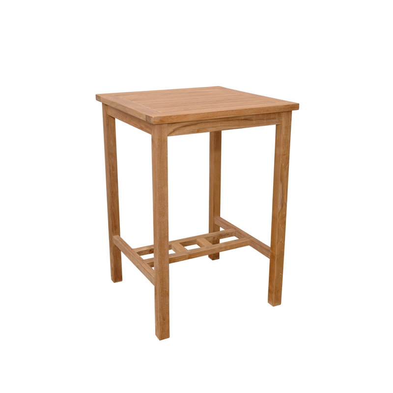 Avalon Natural Teak Outdoor Square Bar Table