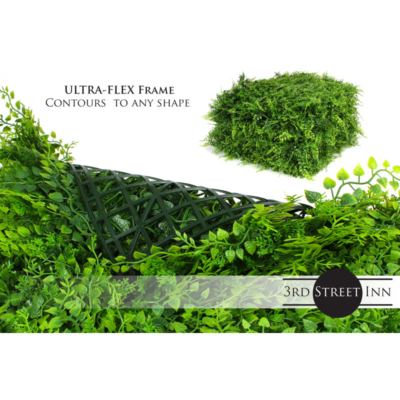 20'' Green Plastic Artificial Ivy Topiary Panel