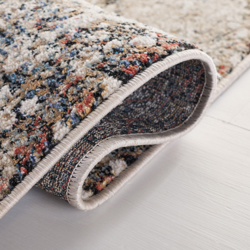 Ivory Elegance 4' x 6' Hand-Knotted Wool & Synthetic Area Rug