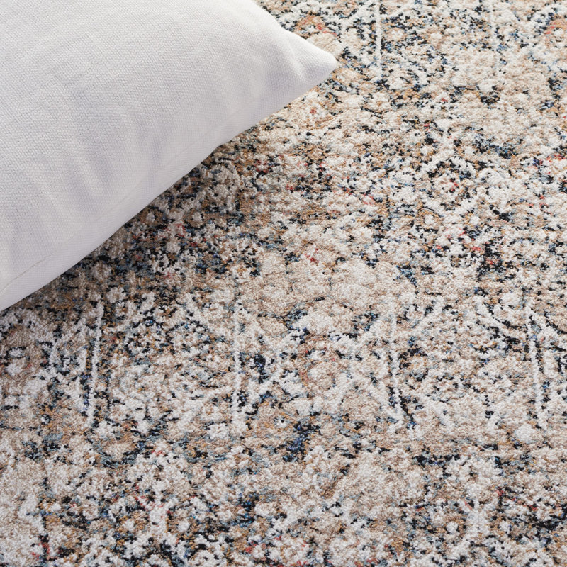 Ivory Elegance 4' x 6' Hand-Knotted Wool & Synthetic Area Rug