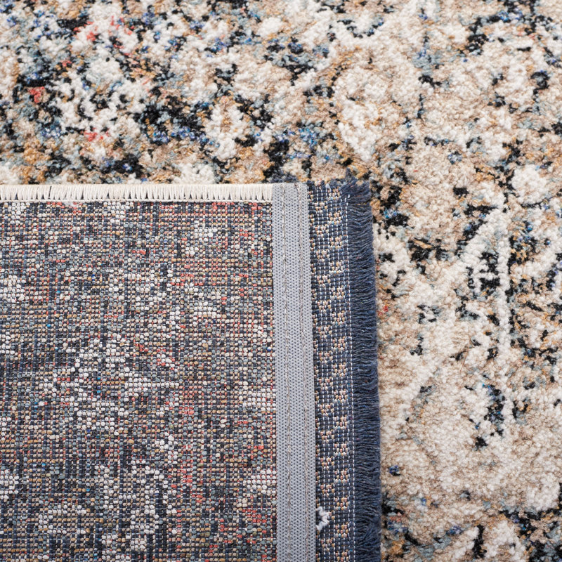 Ivory Elegance 4' x 6' Hand-Knotted Wool & Synthetic Area Rug