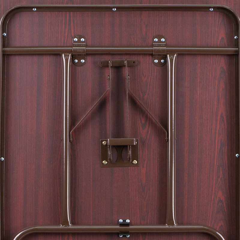 Elegant 6-Foot Mahogany Laminate Folding Banquet Table