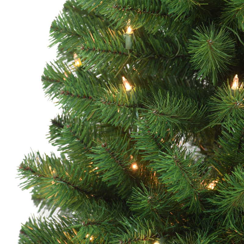 7.5' Green Grand Fir Artificial Christmas Tree with Warm Lights