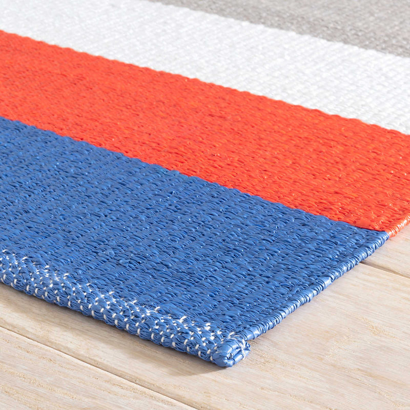 Handwoven Reversible Stripe Indoor/Outdoor Rug 2' x 3'