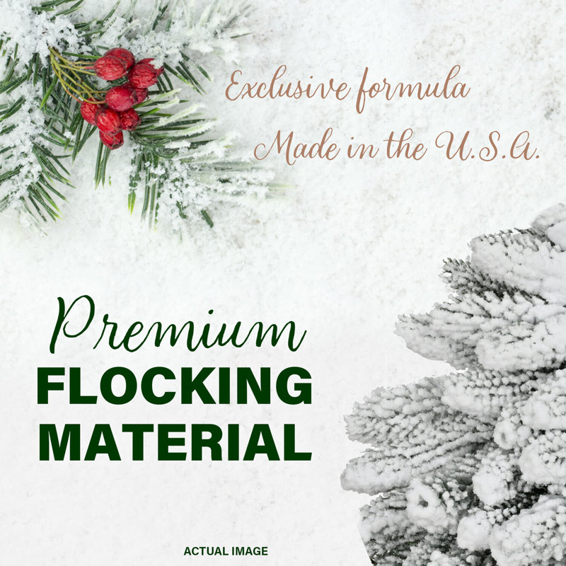 36'' Frosted Pine Artificial Wreath with Snow Flocking