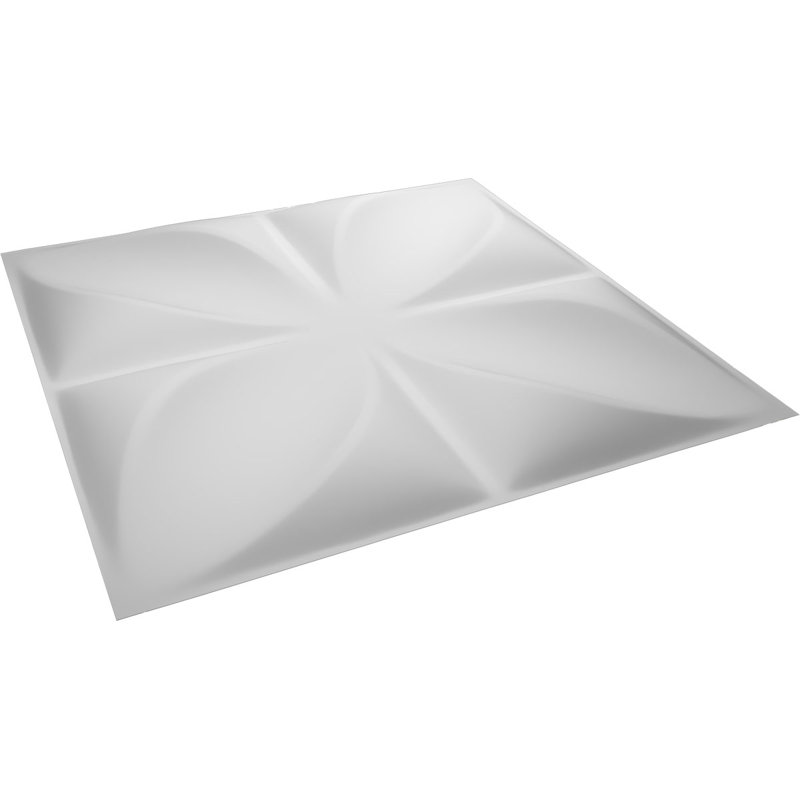 Helene White Textured 3D PVC Wall Panels, 12" x 12", 20-Pack