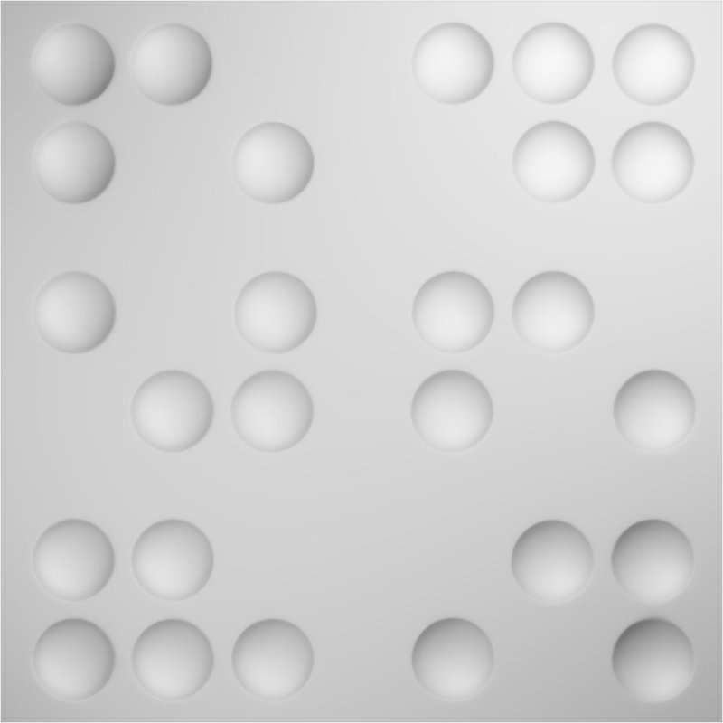 Emery White PVC 3D Textured Wall Panel 19.63" x 19.63"